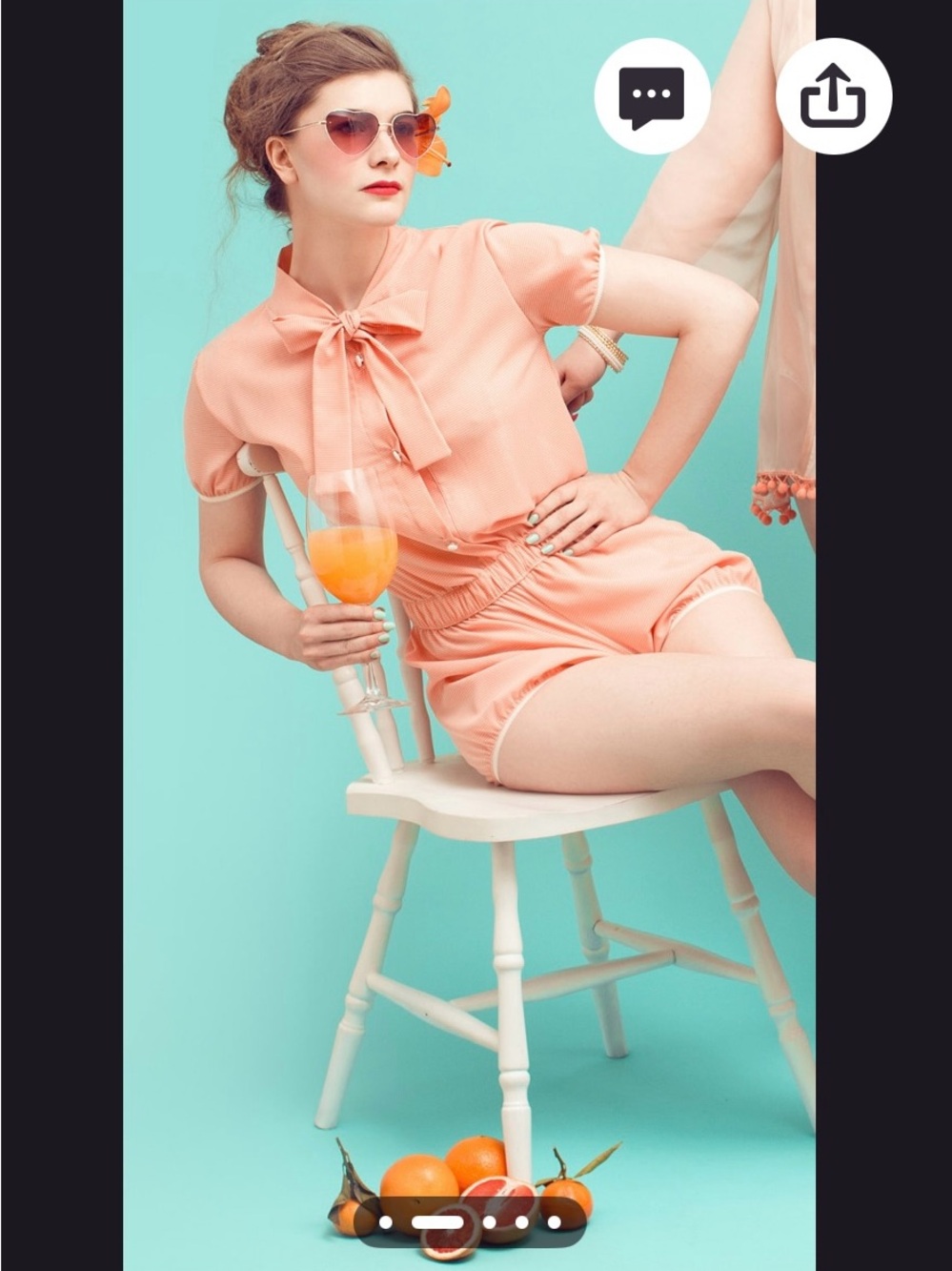 Women's Peach Bow-Neck Romper - Stylish Sleepwear & Loungewear